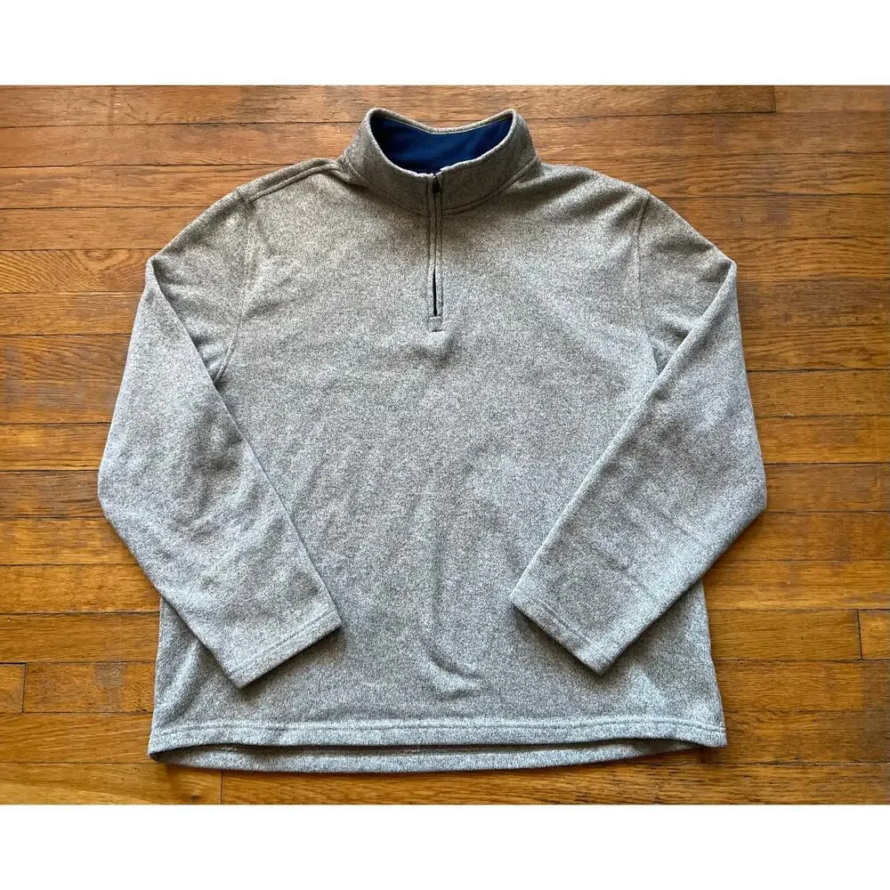 IZOD Gray 1/4 Zip Sweater Mens sz 3XL